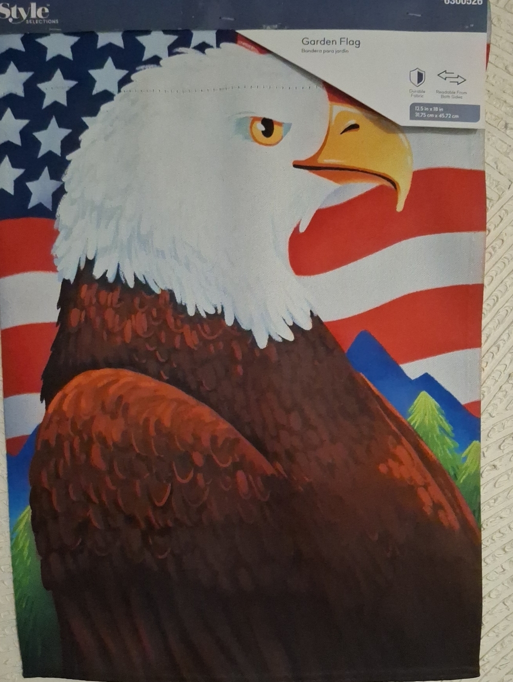 Patriotic Eagle Garden Flag - Red, White, Blue